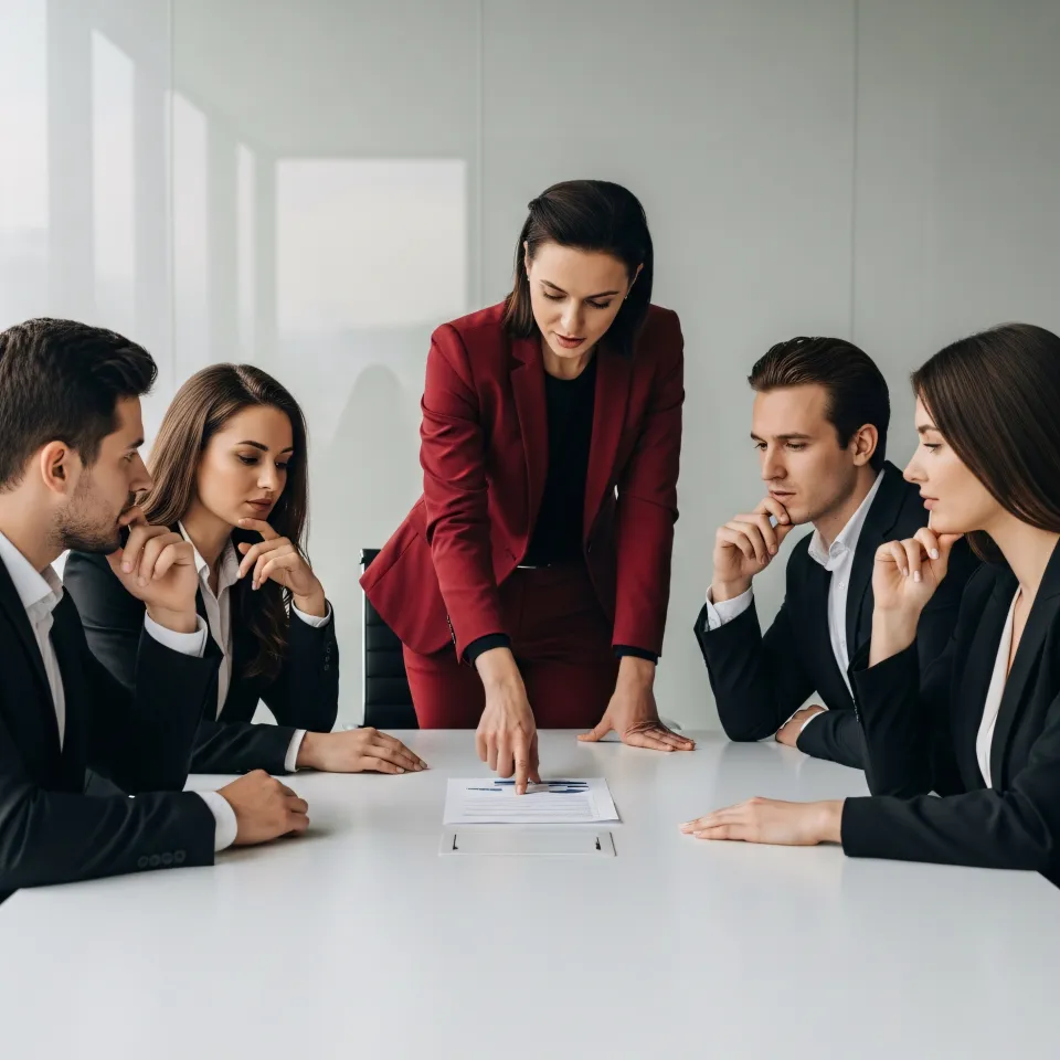 Equipa a analisar projetos de startups